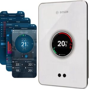 Thermostat connecté Bosch EasyControl blanc + adaptateur EasyControl (kit)
