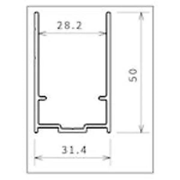 Novellini verbredingsprofiel 200cm tbv Young 2.0 matchroom P
