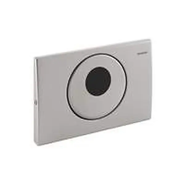 Geberit Sigma10 bedieningsplaat,1-toets,rond,Infra rood,rvs geborsteld/gepolijst voor Netvoeding, 2-toets spoeling 242.781.SN.1