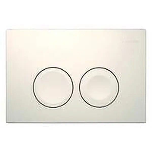 Plaque de commande Geberit Delta25 2 touches, commande frontale, blanc