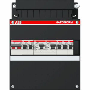 ABB Hafonorm 1-fase groepenkast met 5 groepen, 2 aardlekschakelaars en 2-polige hoofdschakelaar (1SPF006905F0163)