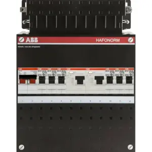 ABB Hafonorm 1-fase groepenkast met 6 groepen, 2 aardlekschakelaars en 2-polige hoofdschakelaar (1SPF006905F0165)
