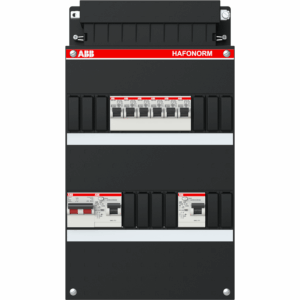 ABB Hafonorm 1-fase groepenkast met 6 groepen, 2 aardlekschakelaars en 2-polige hoofdschakelaar (1SPF006905F0166)