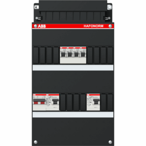 ABB Hafonorm 1-fase groepenkast met 4 groepen, 2 aardlekschakelaars en 2-polige hoofdschakelaar (1SPF006905F0275)