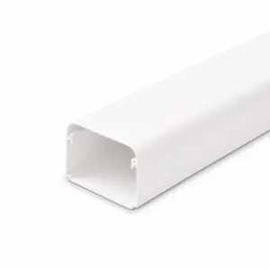 12 goulottes de 2 m 65x50mm PVC blanc RAL9010 (total 24 m) Canalit