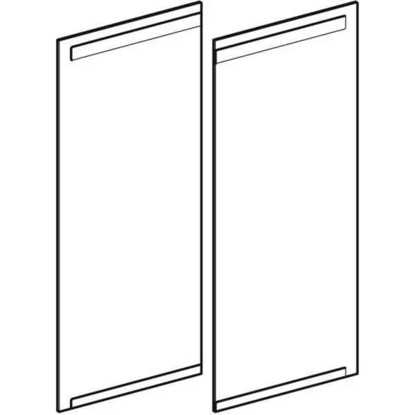 Geberit set deuren voor optionspiegelkast b=75cm glas