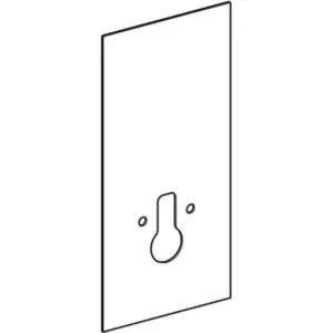 Geberit frontafwerking 101cm 18cm glas Wit voor o.a. Vloerstaande en wand-wc,101 242.383.SI.1