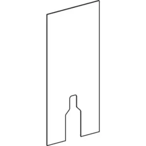 Geberit frontafwerking Monolith 114cm glas Wit voor o.a. Vloerstaande en wand-wc, 114 242.667.SI.1