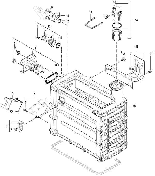 Exploded view Nefit (Bosch) TrendLine II HRC25 CW4 II: Warmtewisselaar
