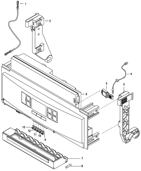 Exploded view Nefit (Bosch) TrendLine II HRC30 CW6 II: Bedieningspaneel