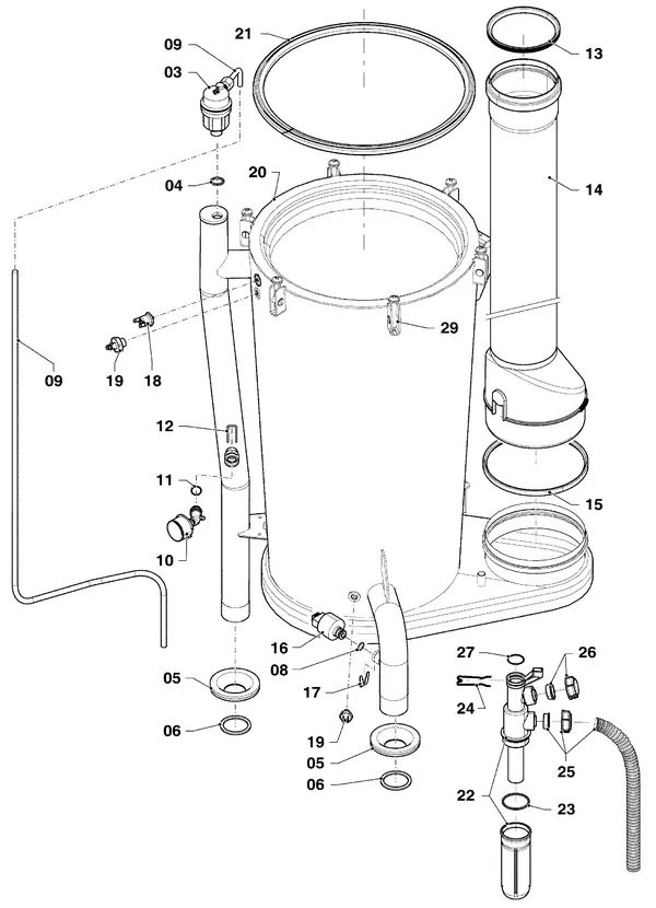 Exploded view Vaillant ecoTEC plus VC 1006/5-5 R3: Warmtewisselaar
