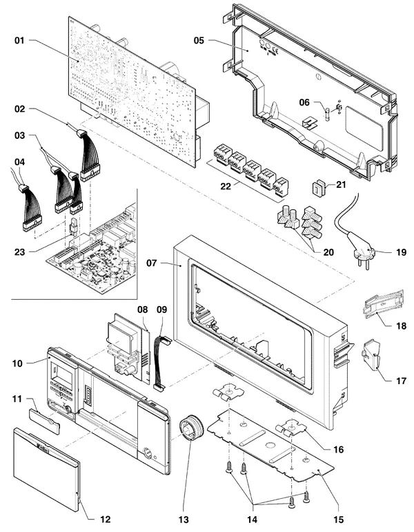 Exploded view Vaillant ecoTEC classic VHR 18-24/5-3 EXP R6: Schakelkast