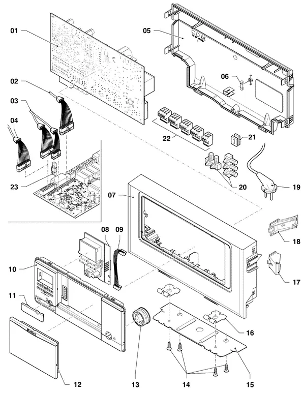 Exploded view Vaillant ecoTEC classic VHR 23-28/5-3 EXP R2: Schakelkast