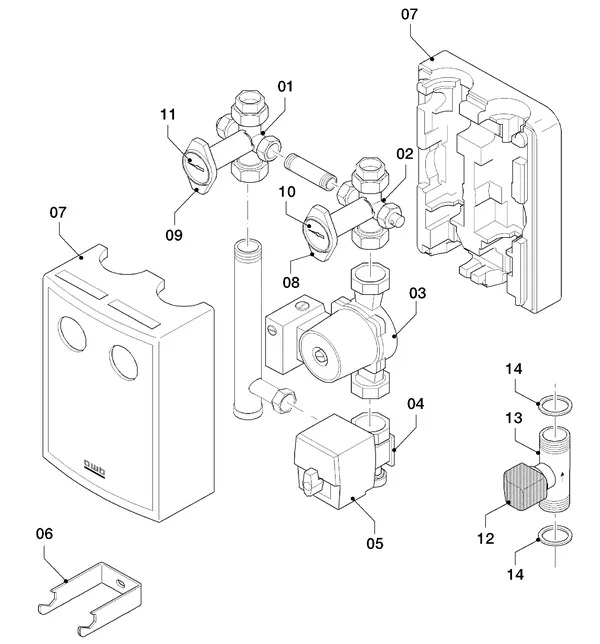 Exploded view AWB GeniaHybrid ModuZone Z11: Totaaloverzicht
