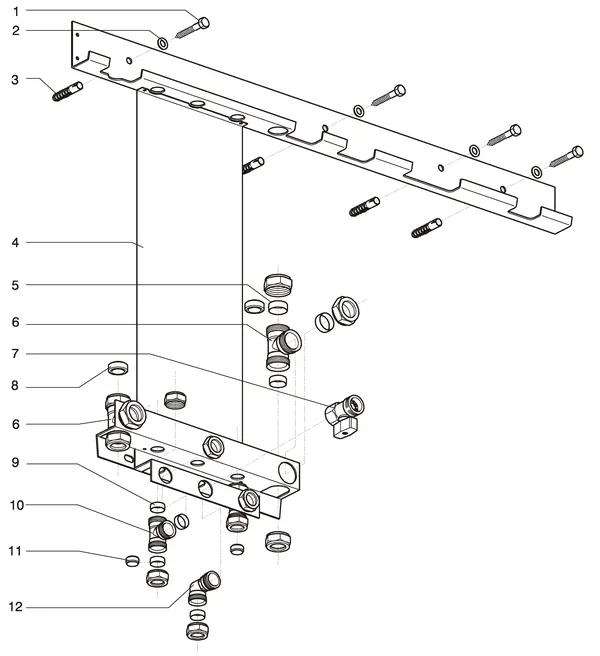 Exploded view Intergas Prestige CW6 A: Montagebeugel
