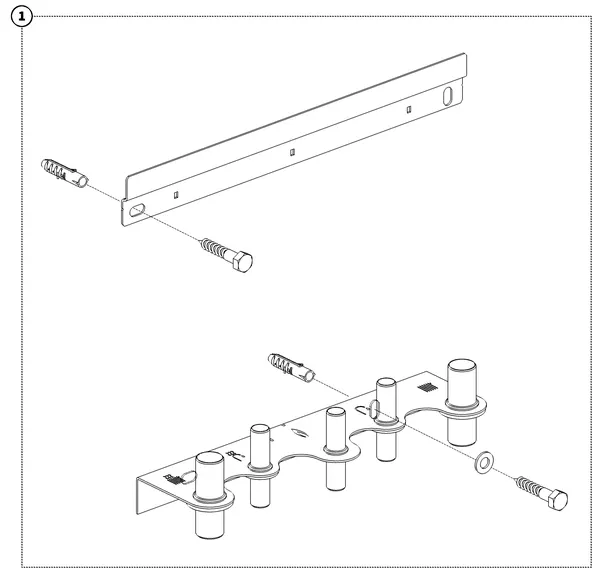 Exploded view Intergas Xtreme 30: Montagebeugel set