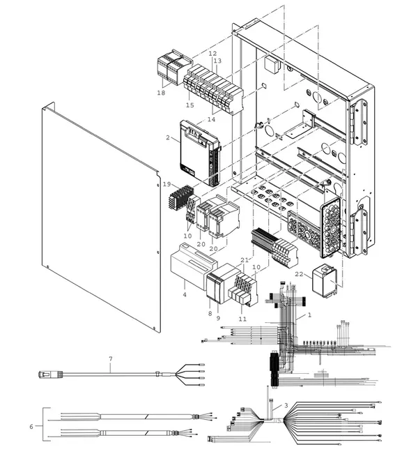 Exploded view Bosch Compress 7000 LW EHP 28-2 LW: Regelkast