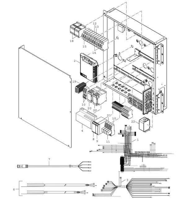 Exploded view Bosch Compress 7000 LW EHP 38-2 LW: Regelkast
