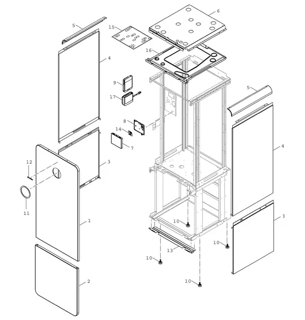 Exploded view Bosch Compress 7800i LW 12 MF: Toestelmantel hmi