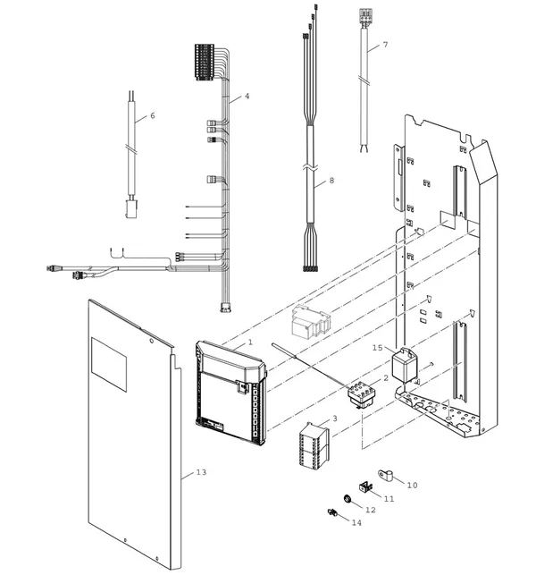 Exploded view Bosch Compress 7800i LW 6 MF: Regelkast