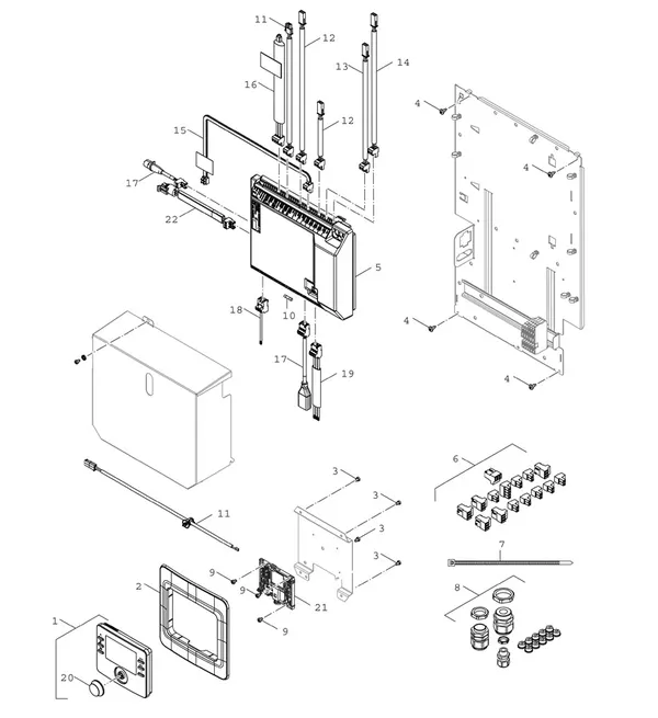 Vue éclatée Bosch Compress Hybrid 3400i AWS (CS3400iAWS 14B) : Régulation