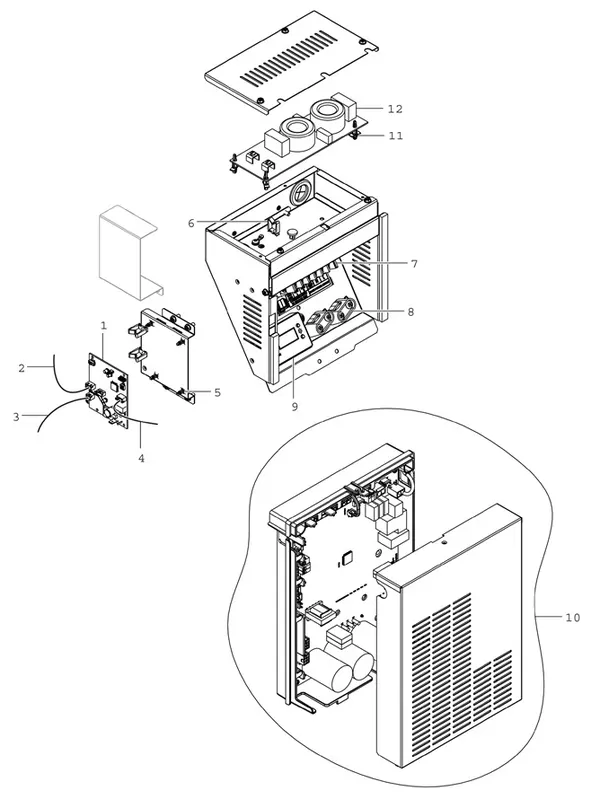 Exploded view Bosch Compress 3400i AWS 8kW (CS3400iAWS 8 OR-S): Thermoregulator