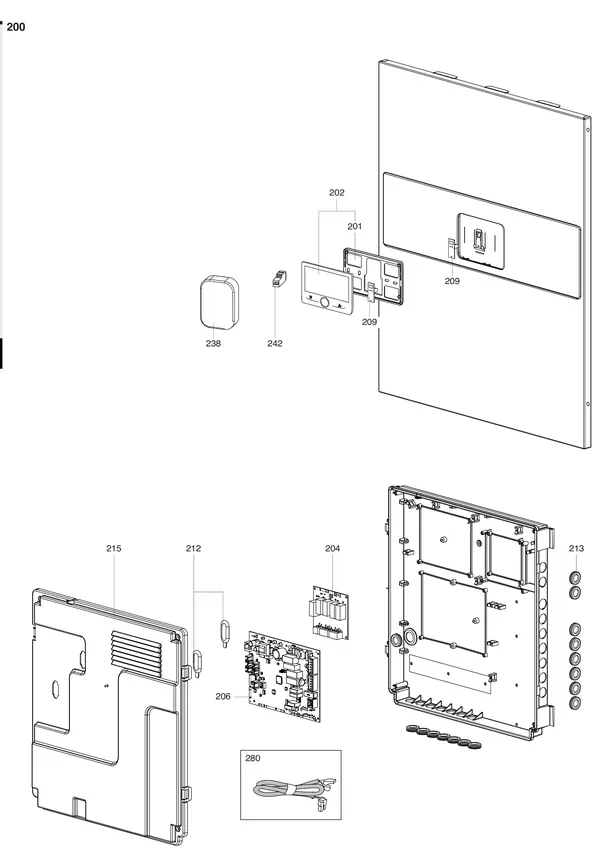 Exploded view Atag Energion IDU M: Elektrische componenten