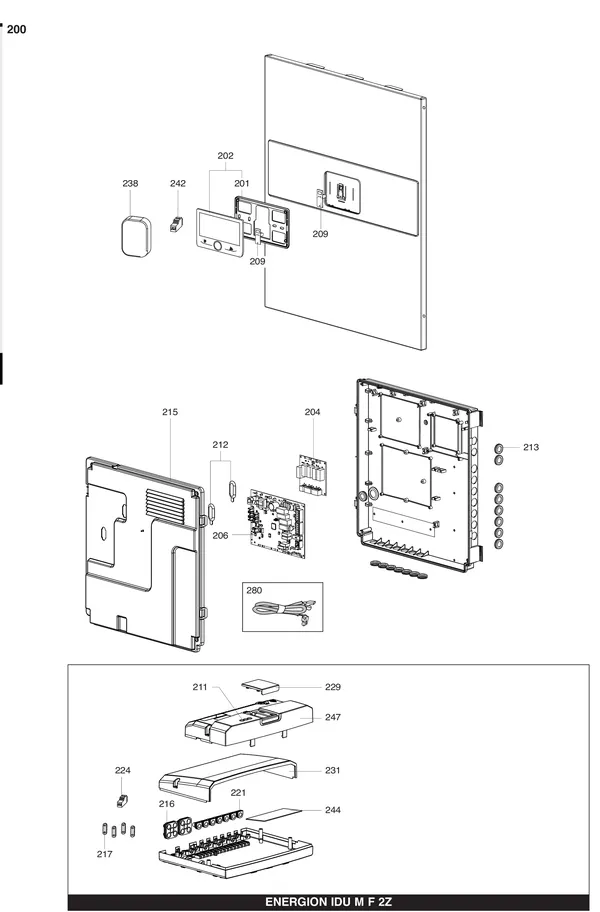 Exploded view Atag Energion IDU M F 2Z: Elektrische componenten