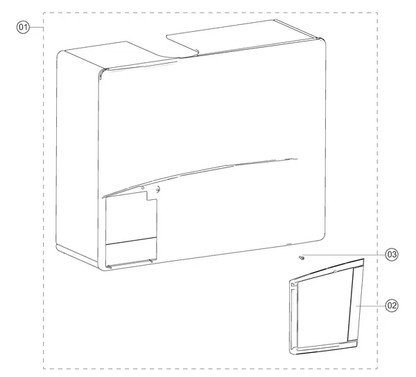 Exploded view Atag Q38SR | vanaf 2020 OSS2: Mantel