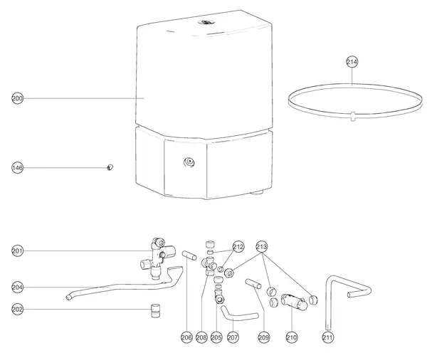Exploded view Atag Q51CR | vanaf 2020 OSS3: Boiler