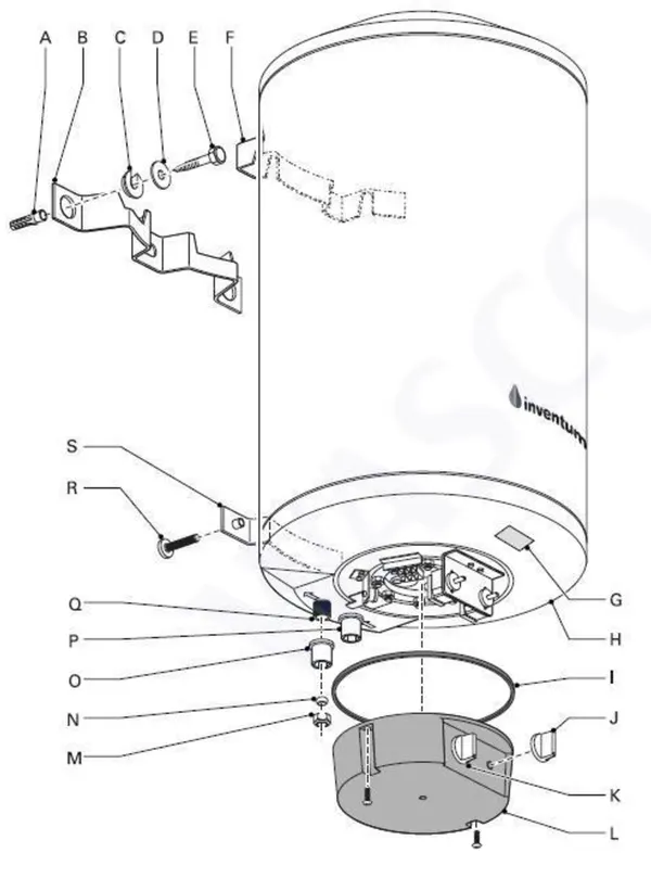 Vue éclatée Inventum EDR 151 Comfort : Vue d'ensemble