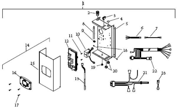Exploded view Remeha SEN 185 Plus: Elektra