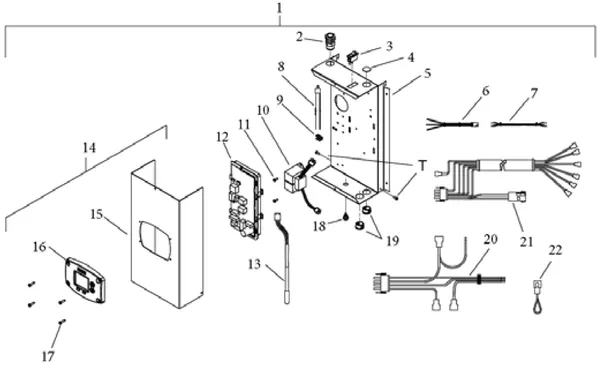 Exploded view Remeha RSC 150 Plus: Elektra