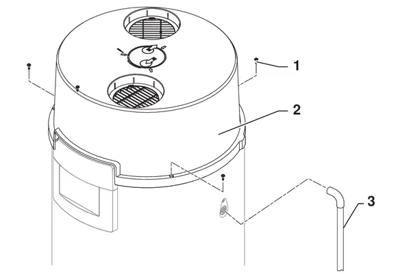 Exploded view Remeha Azorra Ace 200 H: Bovenpaneel