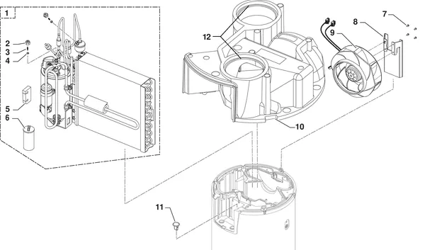 Exploded view Remeha Azorra Ace 200 H: Warmtepomp