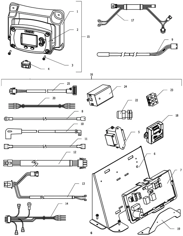 Exploded view Remeha EBW PRO 58-300: Elektra