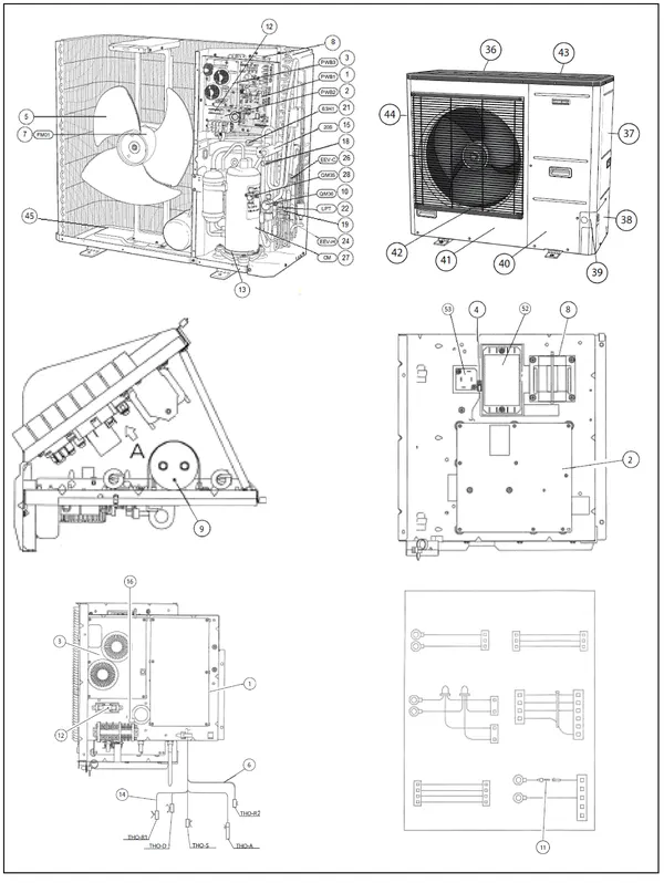 Exploded view Nibe AMS 10-12 L | 064110: Totaaloverzicht