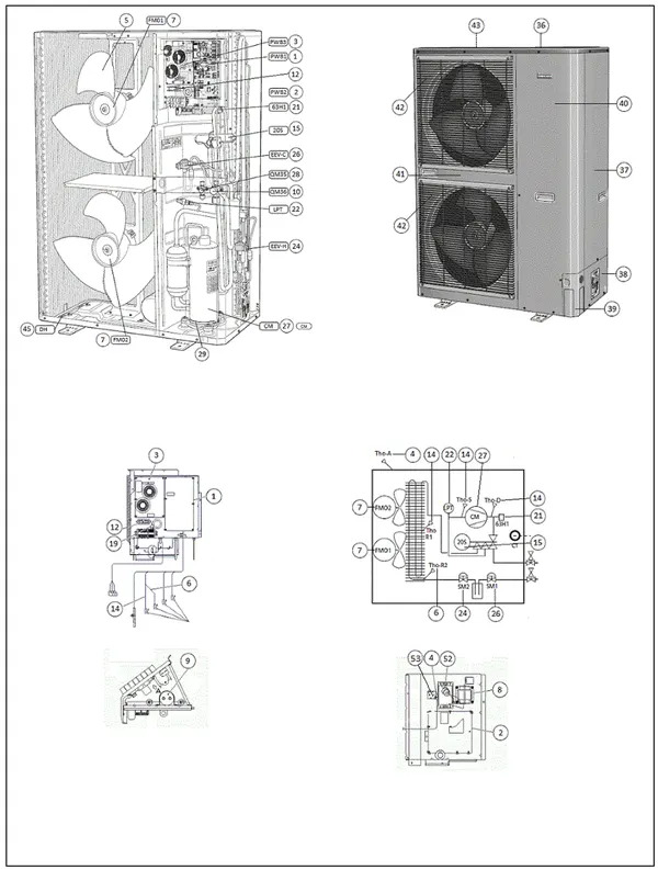 Exploded view Nibe AMS 10-16 | 064035: Totaaloverzicht