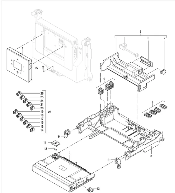 Exploded view Nefit (Bosch) 9700i HR50: Bedieningsunit