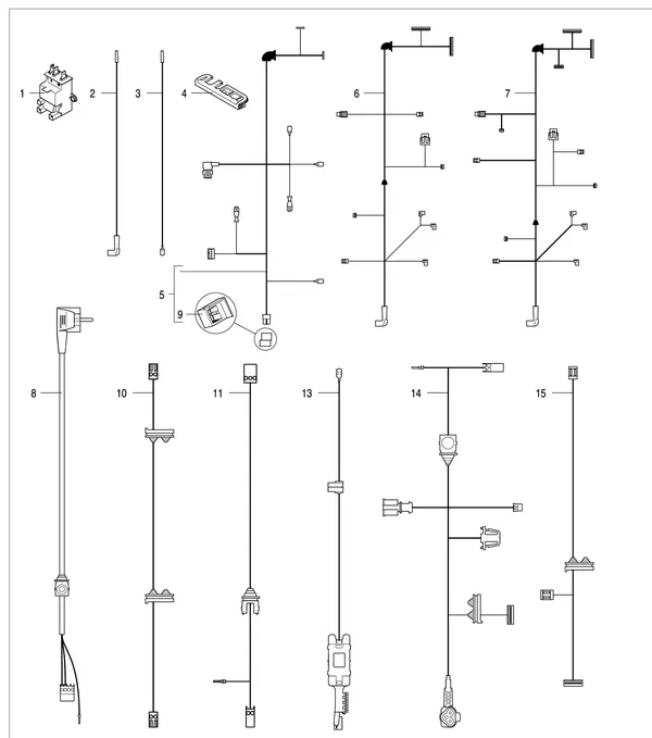 Exploded view Nefit (Bosch) 9700i AquaPower Plus HRC30 CW6: Kabelboom