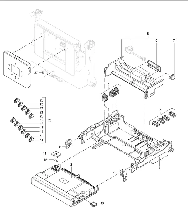 Exploded view Nefit (Bosch) 9700i AquaPower Plus HRC45 CW6: Bedieningsunit