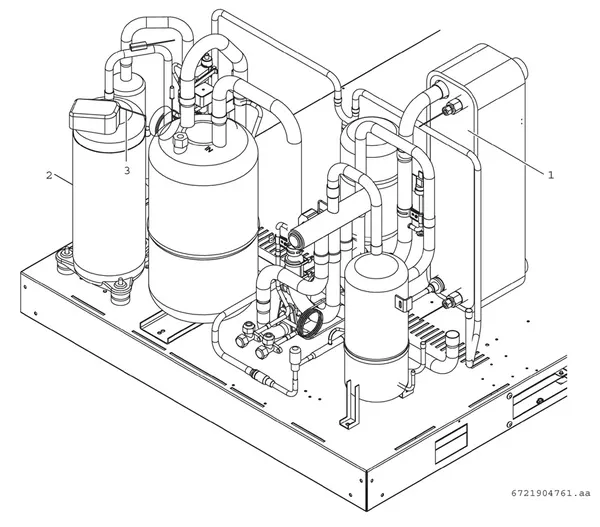 Exploded view Bosch Compress 3000 AWP (CS3000AWP 16): Compressor platenwisselaar