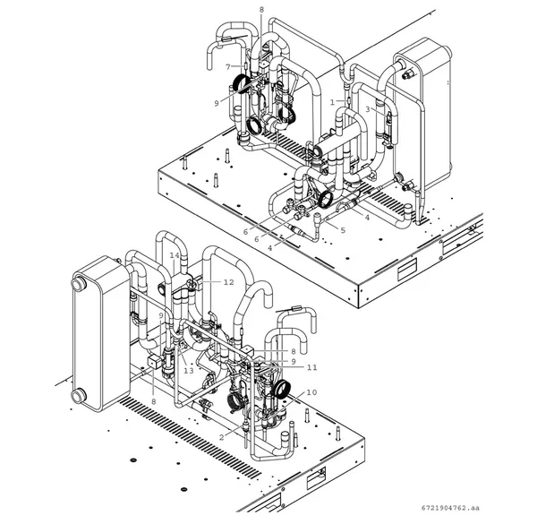 Vue éclatée Bosch Compress 3000 AWP (CS3000AWP 24) : Circuit frigorifique