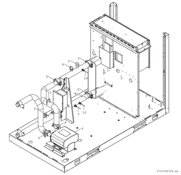 Exploded view Bosch Compress 3000 AWP (CS3000AWP 19 PC): Inverter pomp