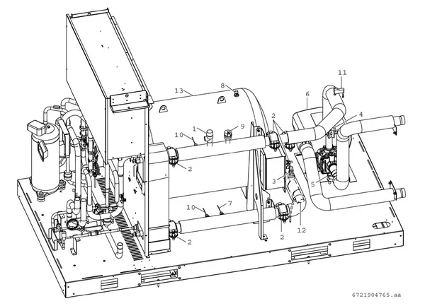 Exploded view Bosch Compress 3000 AWP (CS3000AWP 19 MBC): Boiler inverter pomp