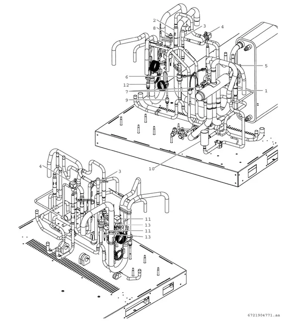 Vue éclatée Bosch Compress 3000 AWP (CS3000AWP 41 MBC) : Circuit frigorifique