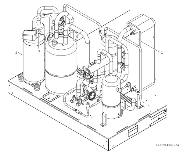 Exploded view Bosch Compress 3000 AWP (CS3000AWP 16 SC): Compressor platenwisselaar