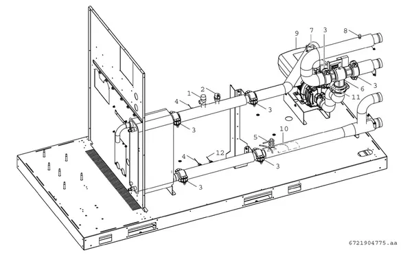 Exploded view Bosch Compress 3000 AWP (CS3000AWP 41 SC): Inverterpomp warmwater omschakelventiel