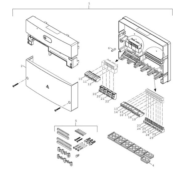 Vue éclatée Bosch Compress Hybrid 5800i AW (CSH5800iAW O) : Unité de commande