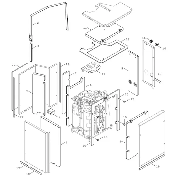 Exploded view Bosch Compress 5800i AW 4 OR-S: Isolatie van koelcircuit